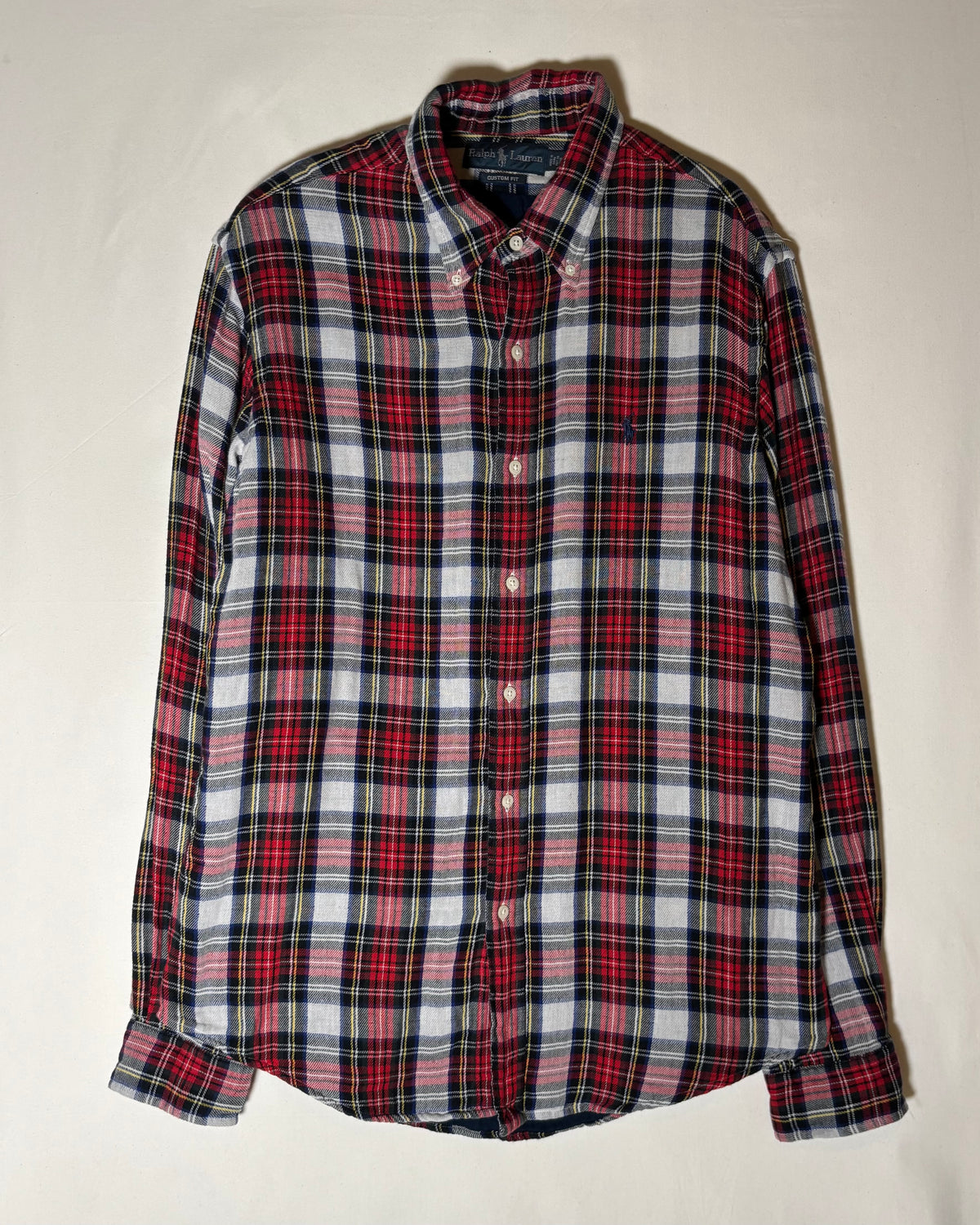 Ralph Lauren レッド ネイビー チェック ボタンダウンシャツ