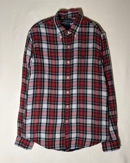 Ralph Lauren レッド ネイビー チェック ボタンダウンシャツ