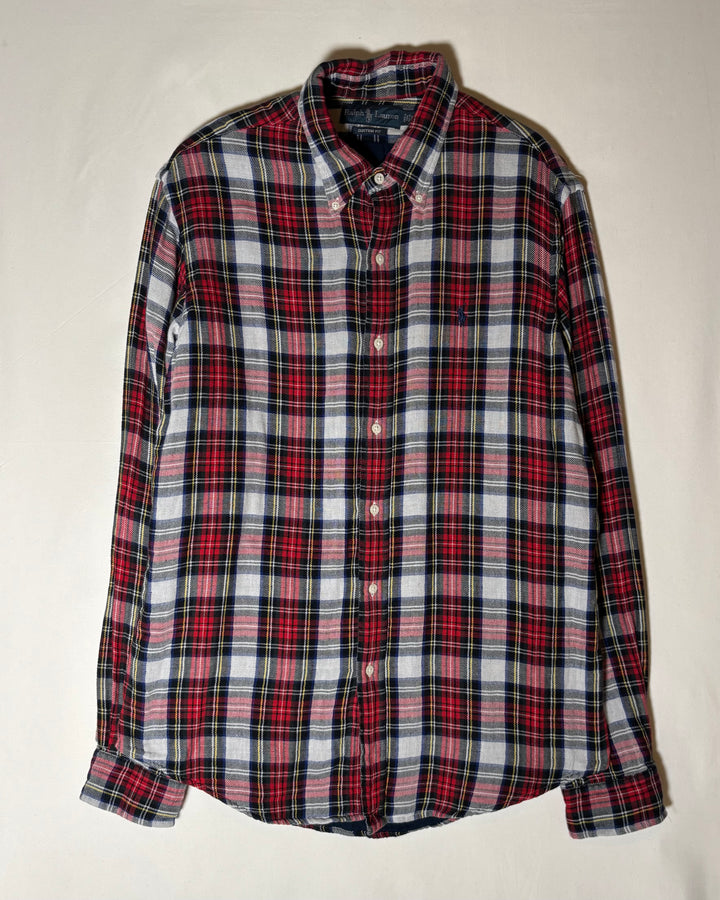 Ralph Lauren レッド ネイビー チェック ボタンダウンシャツ