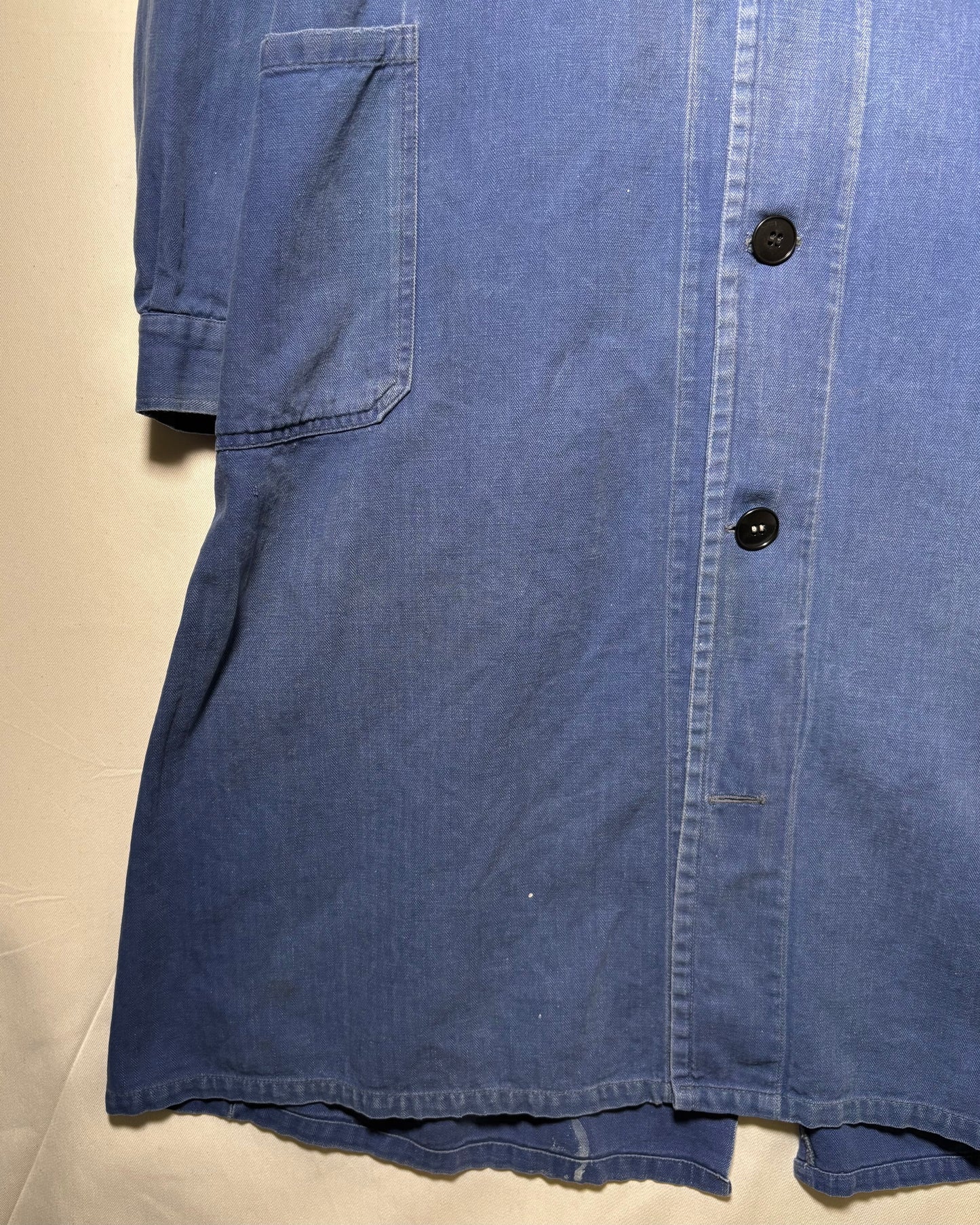 50's French Herringbone Work Atelier Coat