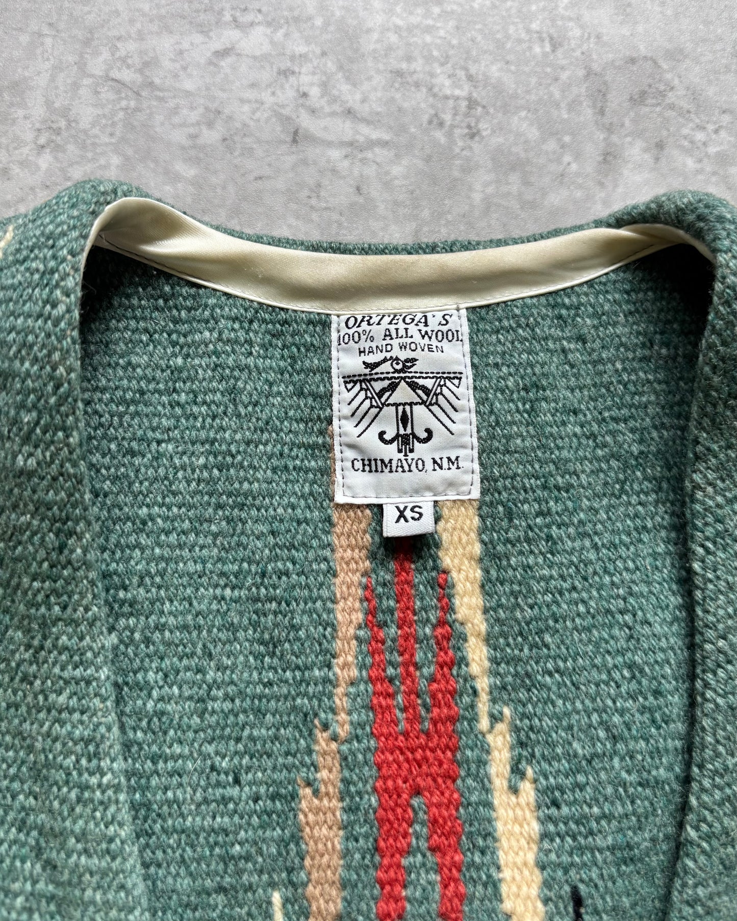 〈ORTEGA'S〉Chimayo Hand Woven Wool Vest