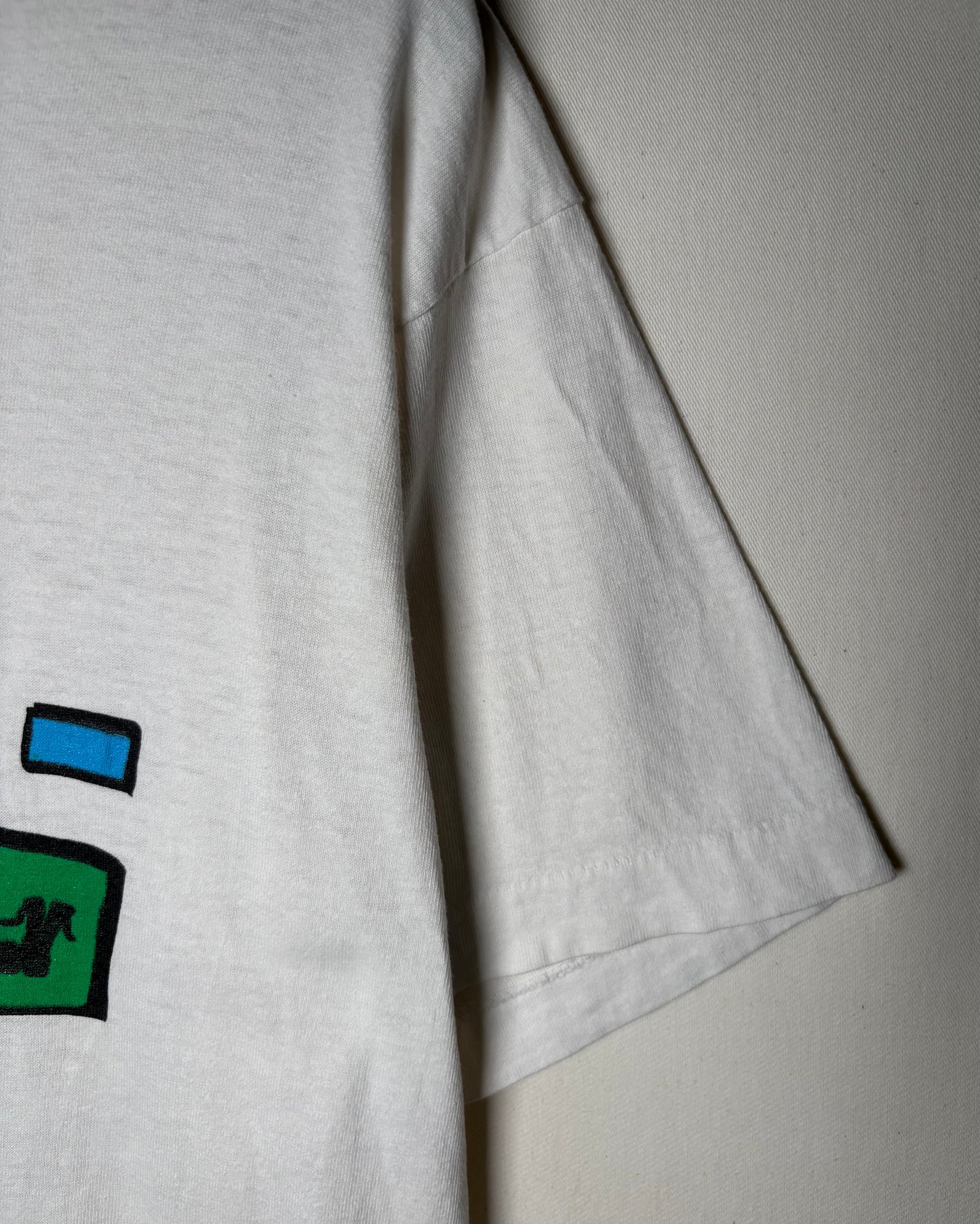 90s GREENWICH VILLAGE NYC Art Print T-Shirt Made in USA / White