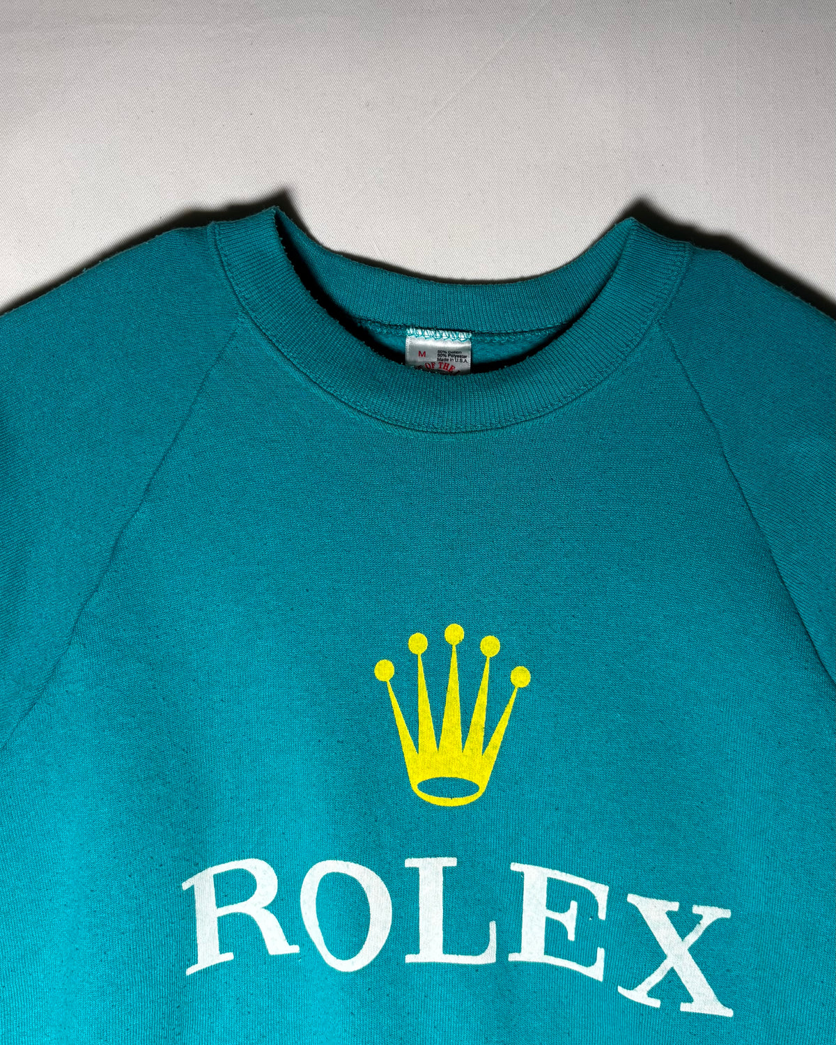 〈Fruit of the Loom〉 ROLEX Logo Raglan Sweatshirt Made in USA