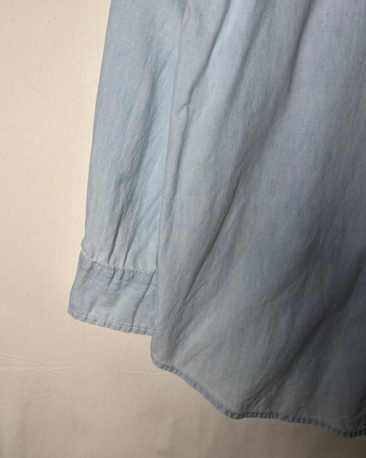 〈Polo Jeans Co. Ralph Lauren〉 Cotton Work Shirt Light Blue Made in UAE