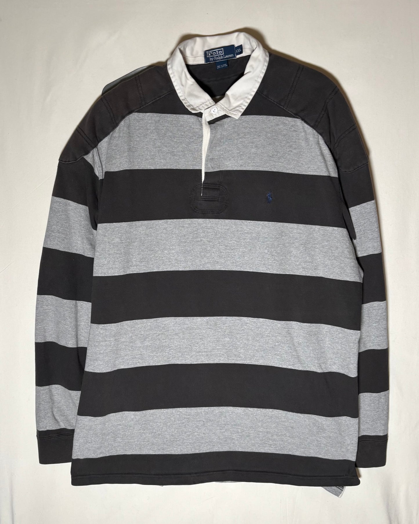 〈Polo by Ralph Lauren〉Oversized Stripe Rugby Shirt XXL