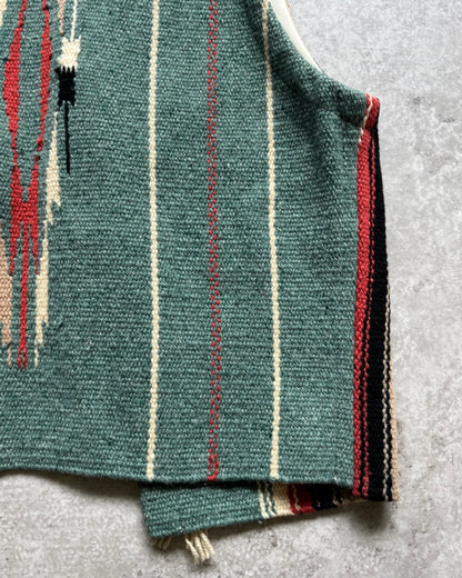 〈ORTEGA'S〉Chimayo Hand Woven Wool Vest