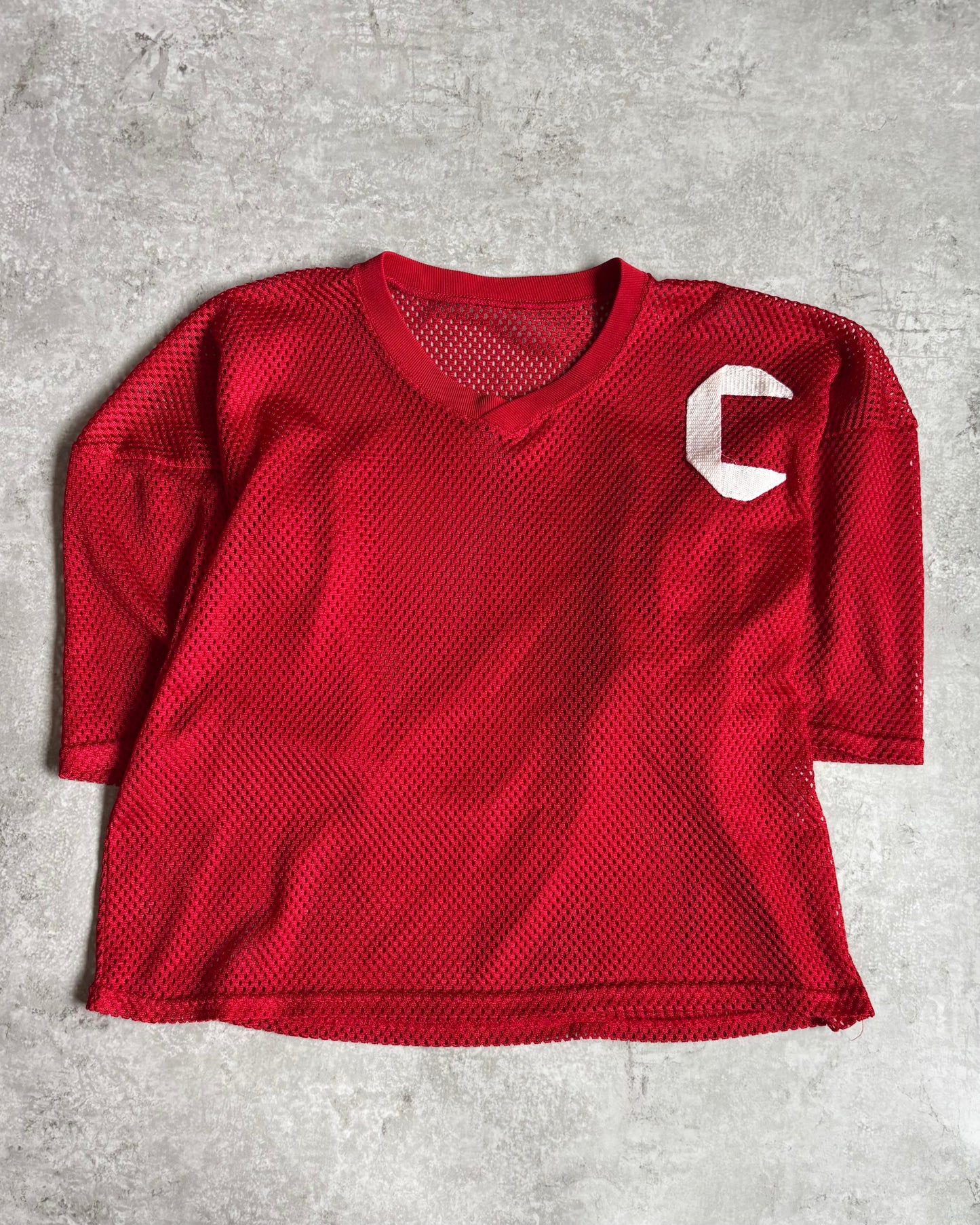 1980s USA Made Mesh Football Shirt Red