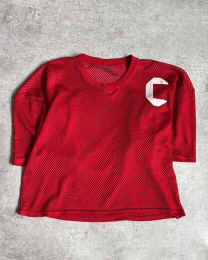 1980s USA Made Mesh Football Shirt Red