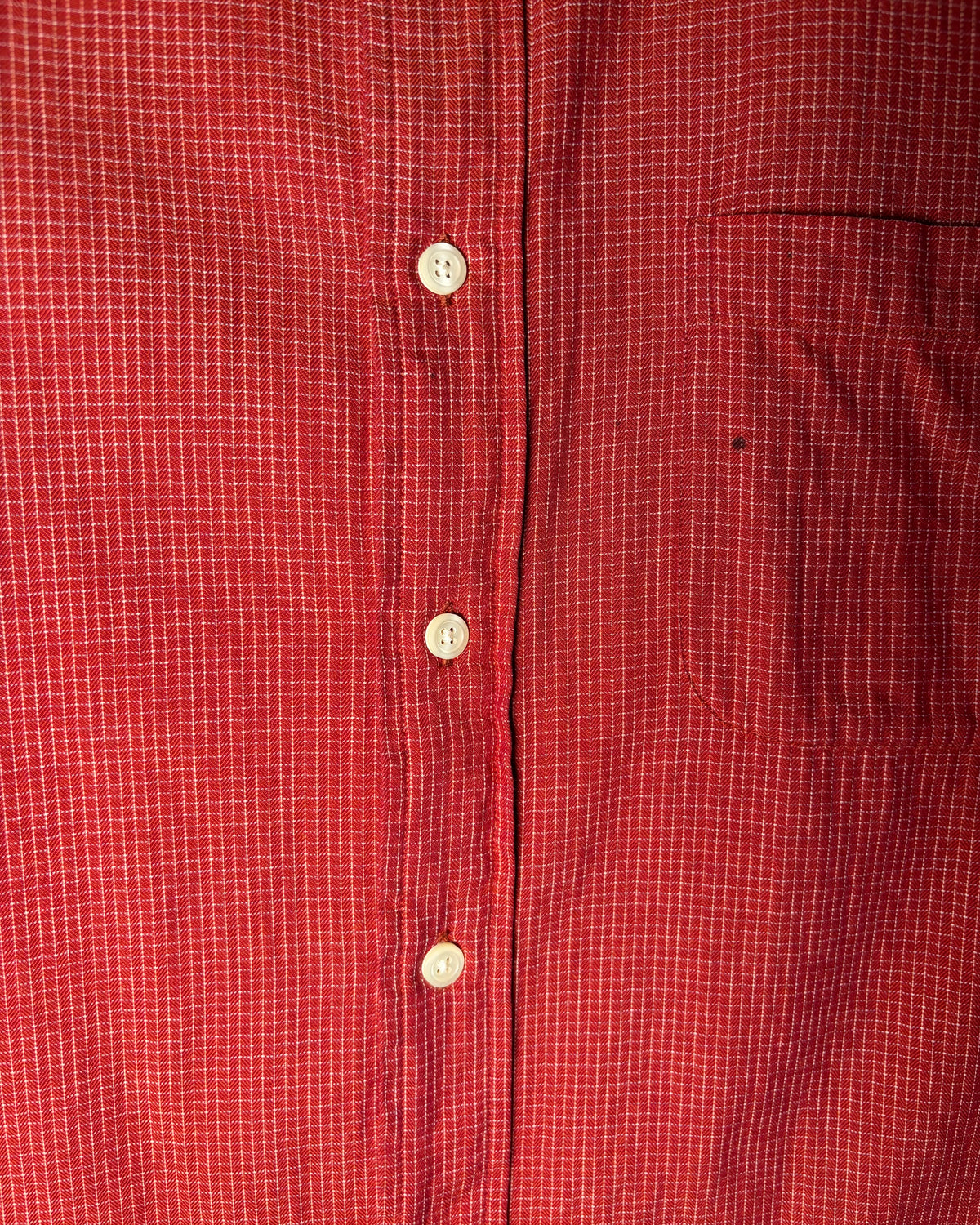 〈Brooks Brothers〉 Red Micro Check Button-Down Shirt Woven in Italy