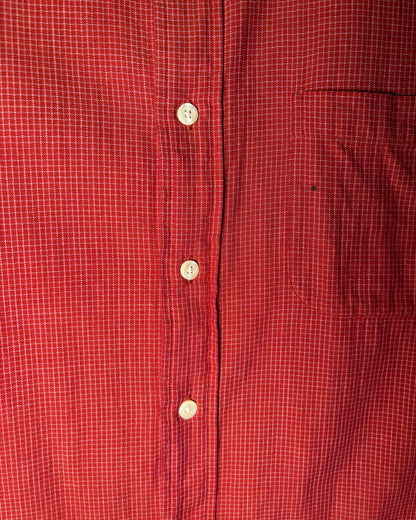 〈Brooks Brothers〉 Red Micro Check Button-Down Shirt Woven in Italy