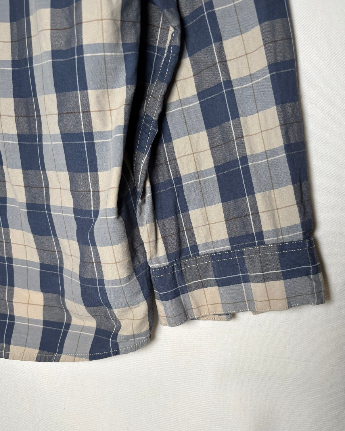 〈Patagonia〉 Plaid Utility Shirt Navy × Beige XXL
