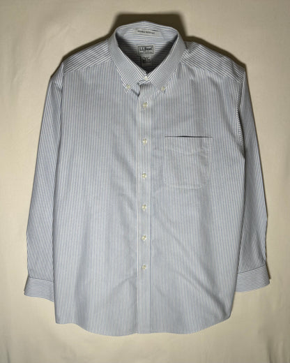 〈L.L.Bean〉 Striped Oxford Button Down Shirt Blue