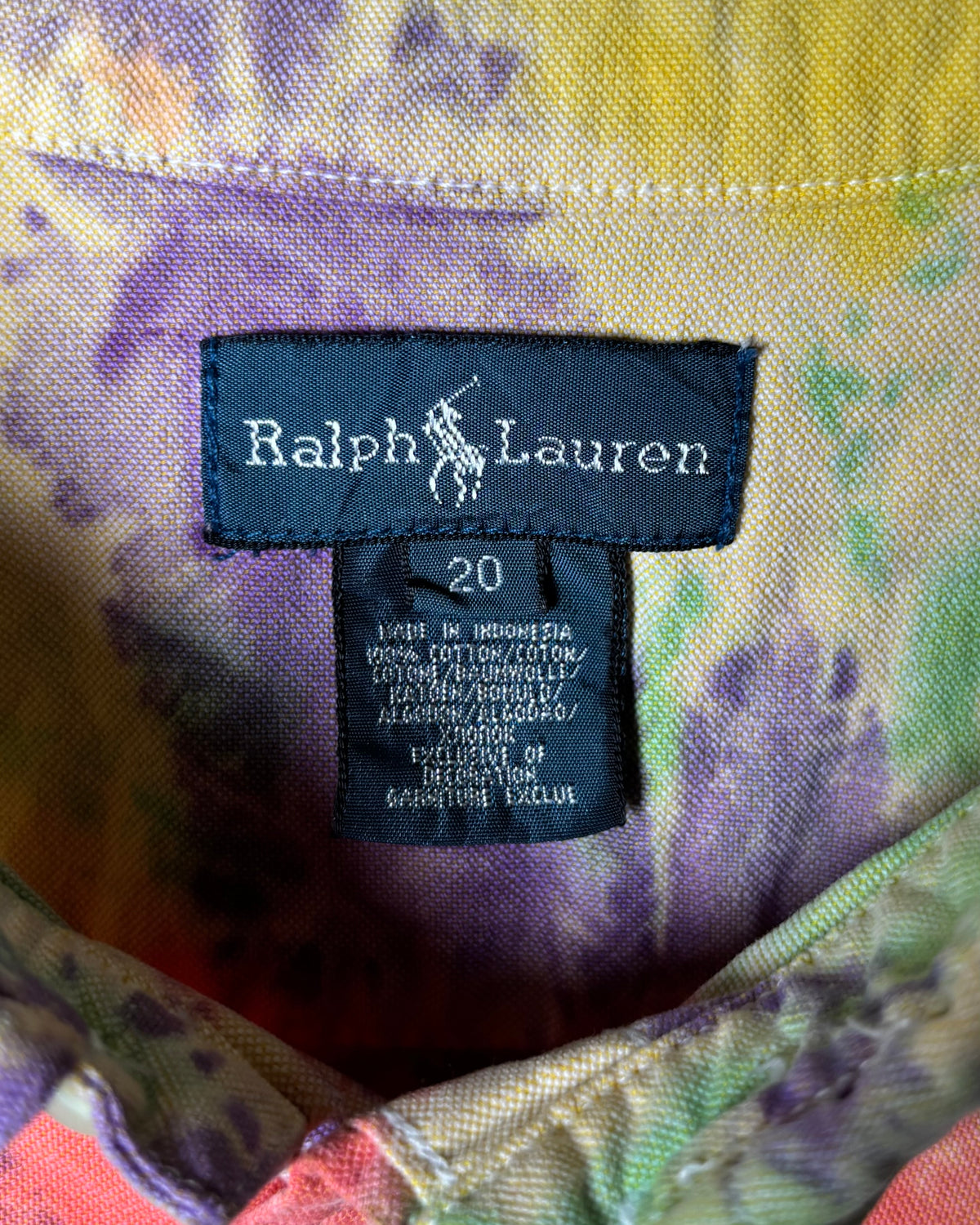 〈Ralph Lauren〉 Tie-Dye Button-Down Shirt Multi Color