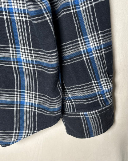 〈Ralph Lauren〉 Plaid Button-Down Shirt Navy / Blue XL