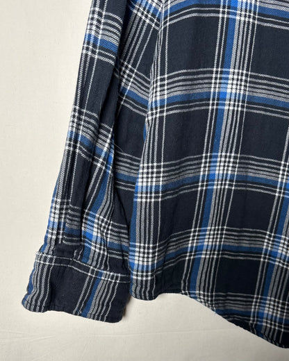 〈Ralph Lauren〉 Plaid Button-Down Shirt Navy / Blue XL