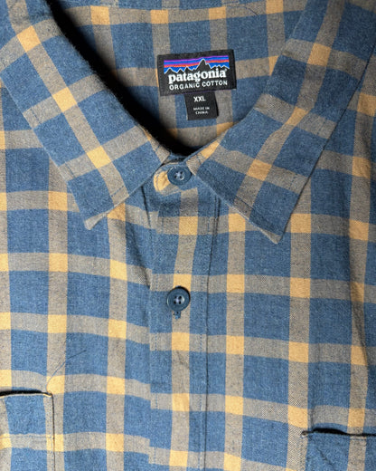 〈Patagonia〉 Organic Cotton Plaid Shirt Blue × Beige XXL