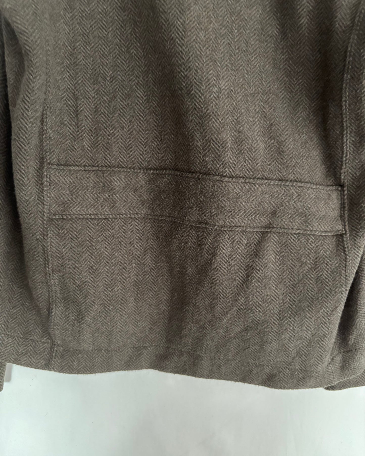 〈POLO RALPH LAUREN〉Herringbone Shawl Collar Sweat Jacket / Brown