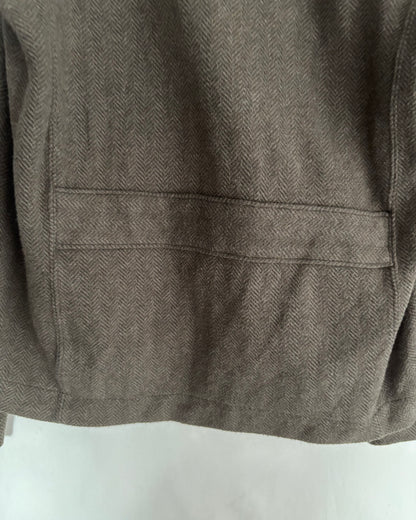 〈POLO RALPH LAUREN〉Herringbone Shawl Collar Sweat Jacket / Brown