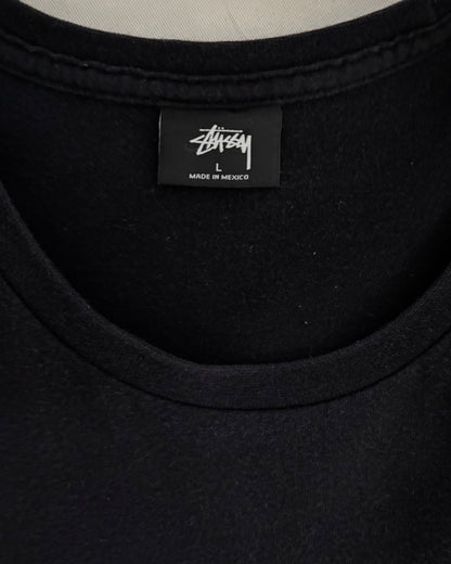 〈STUSSY〉 Face Logo Back Print T-Shirt