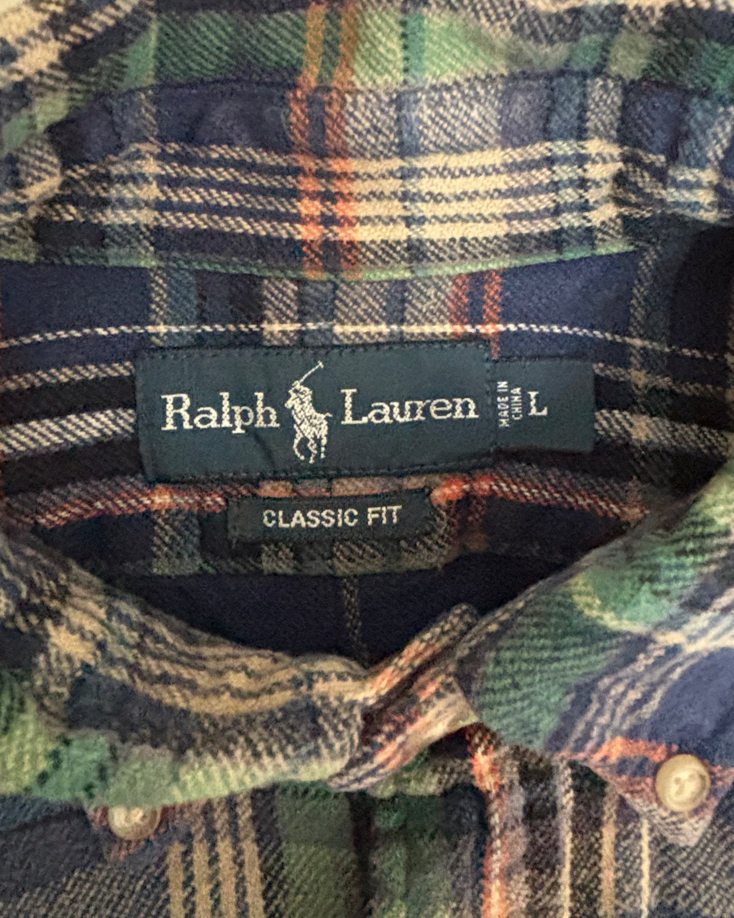 〈Ralph Lauren〉Classic Fit Plaid Flannel Shirt / L