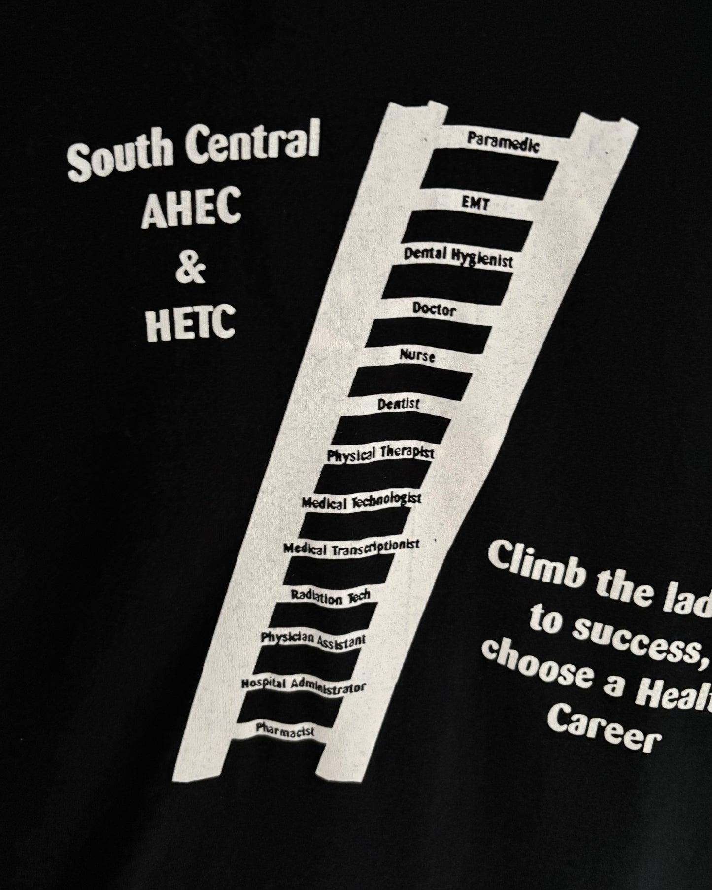 〈FRUIT OF THE LOOM〉 "South Central AHEC & HETC" Print T-Shirt USA Made