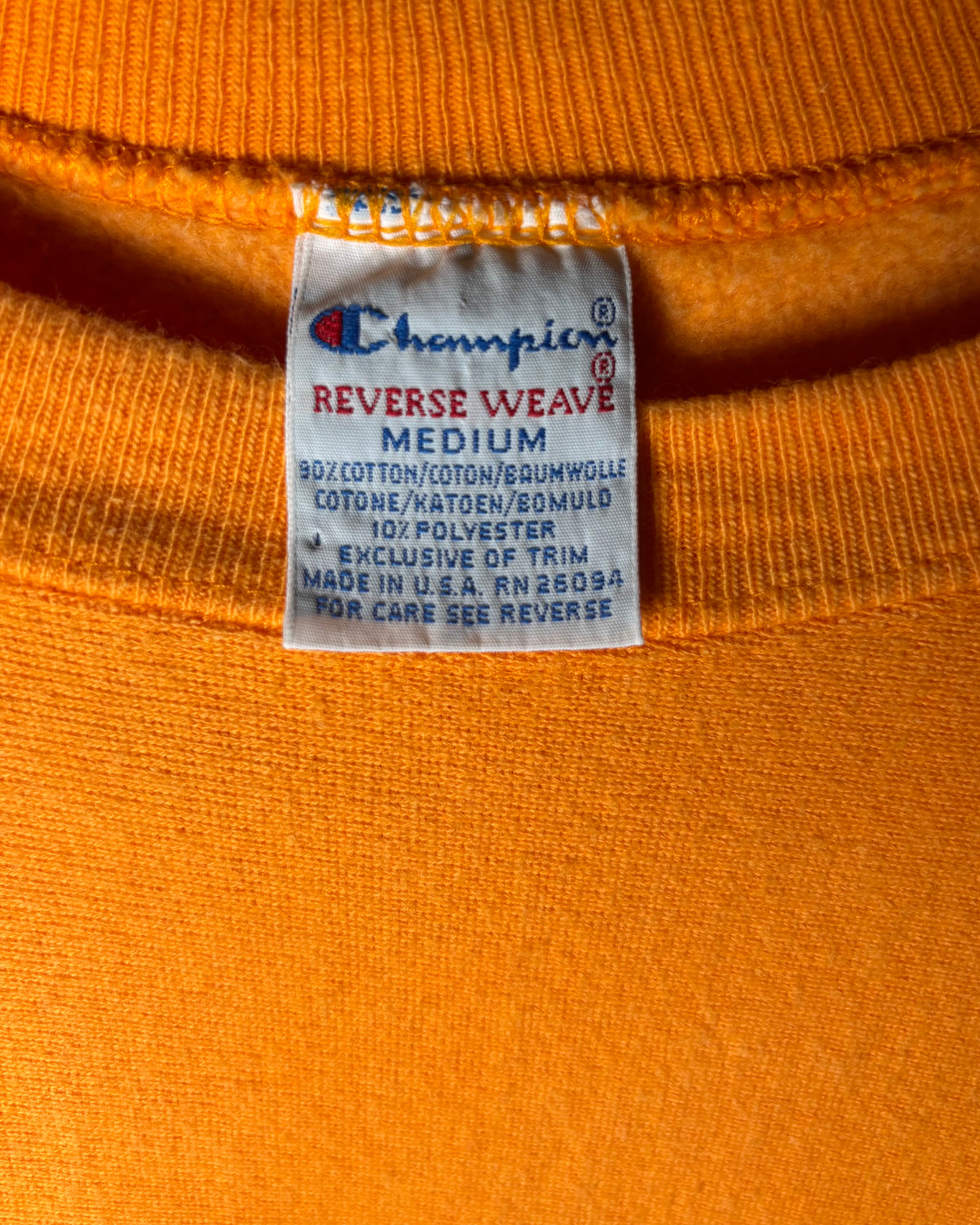 90's 〈Champion〉 Reverse Weave Tennessee Sweatshirt Made in USA