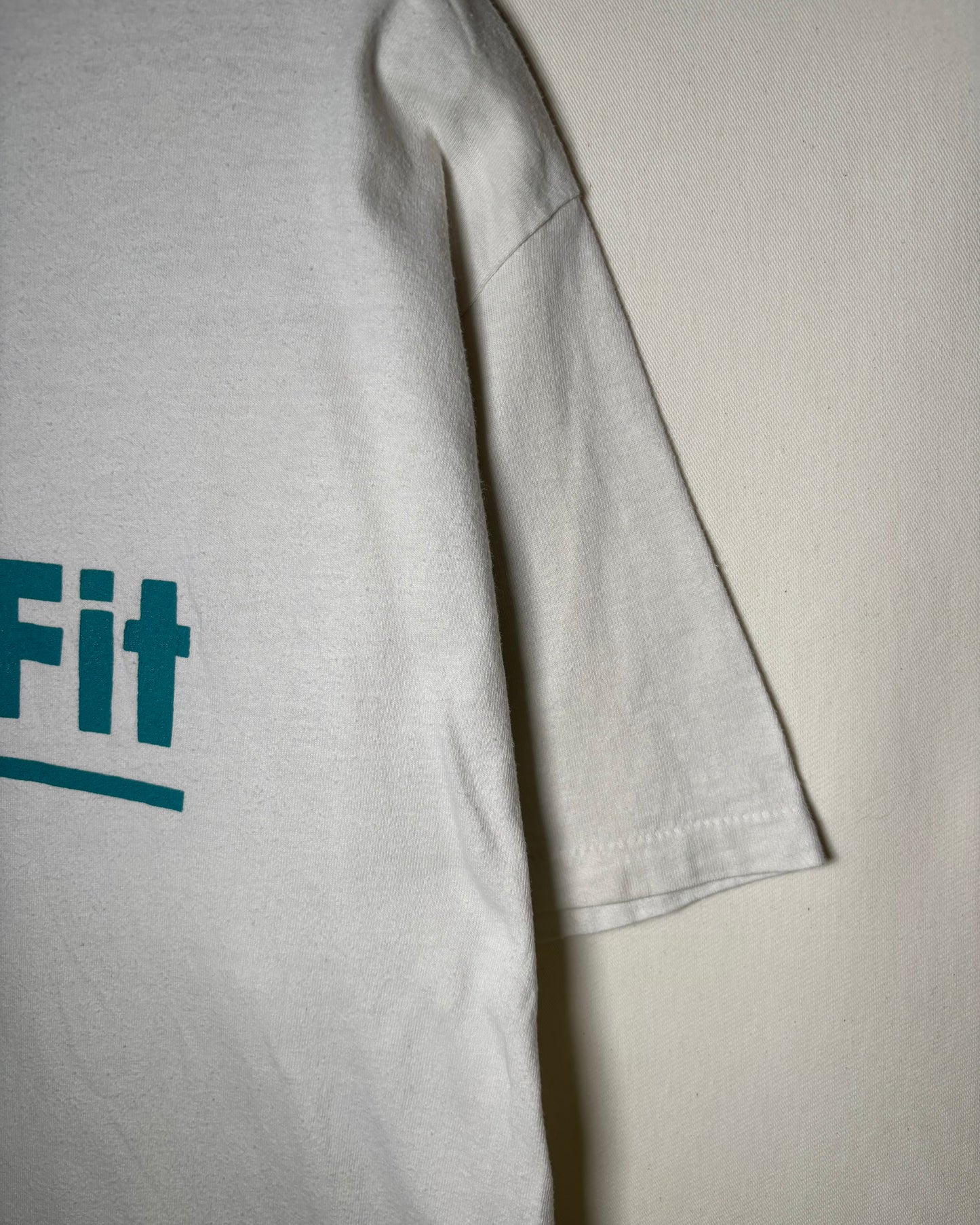 HealthFit Logo Print T-Shirt Made in USA / White
