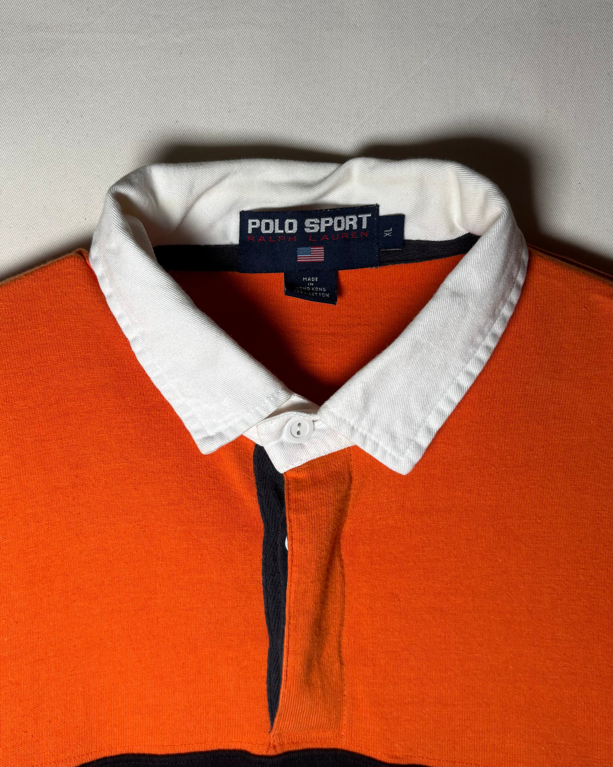 〈Polo Sport Ralph Lauren〉 Color Block Rugby Shirt Orange