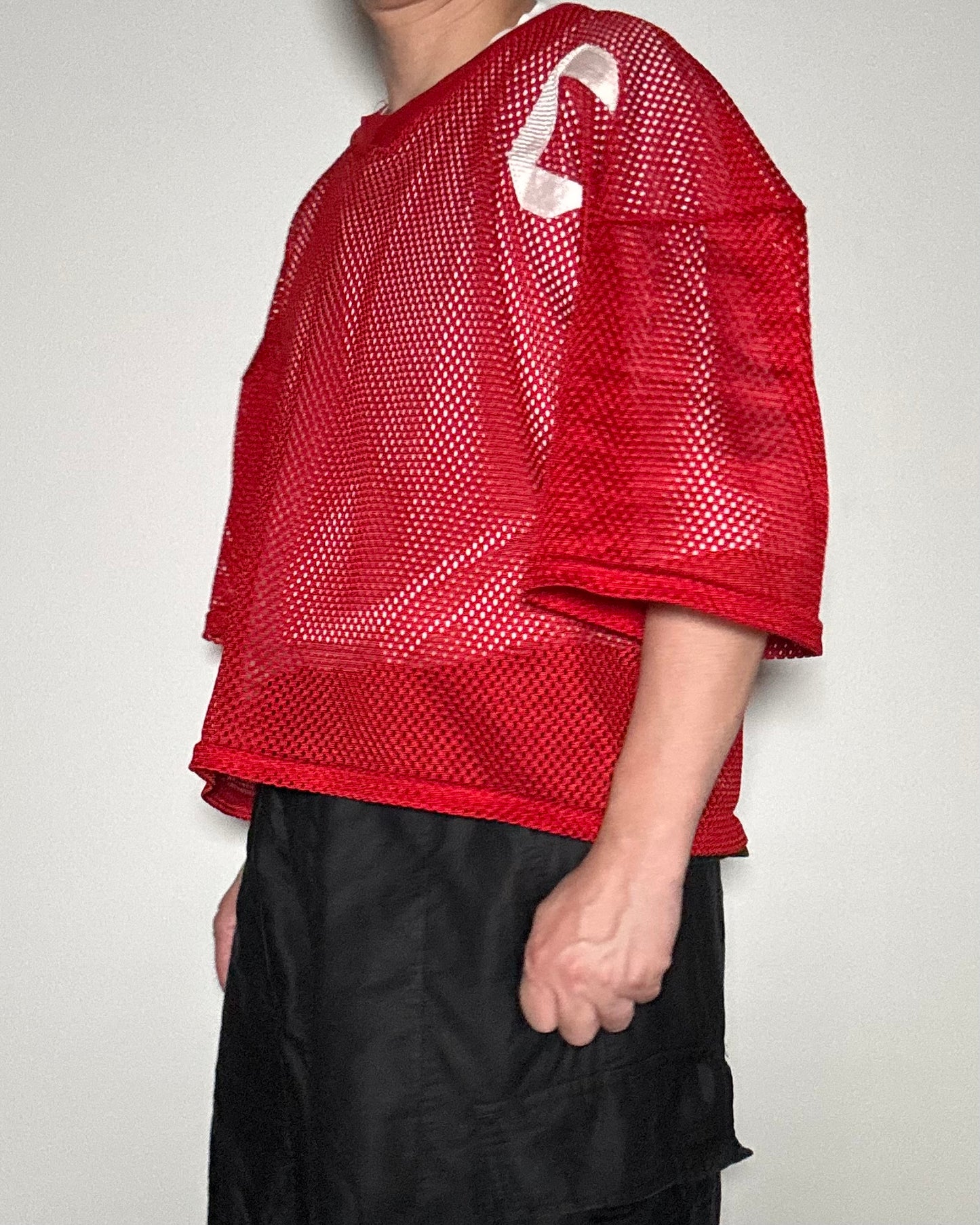 1980s USA Made Mesh Football Shirt Red