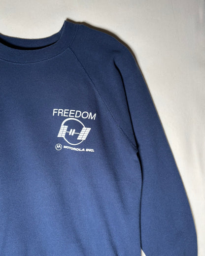 〈Hanes〉 Motorola “Freedom” Space Station Raglan Sweatshirt Made in USA