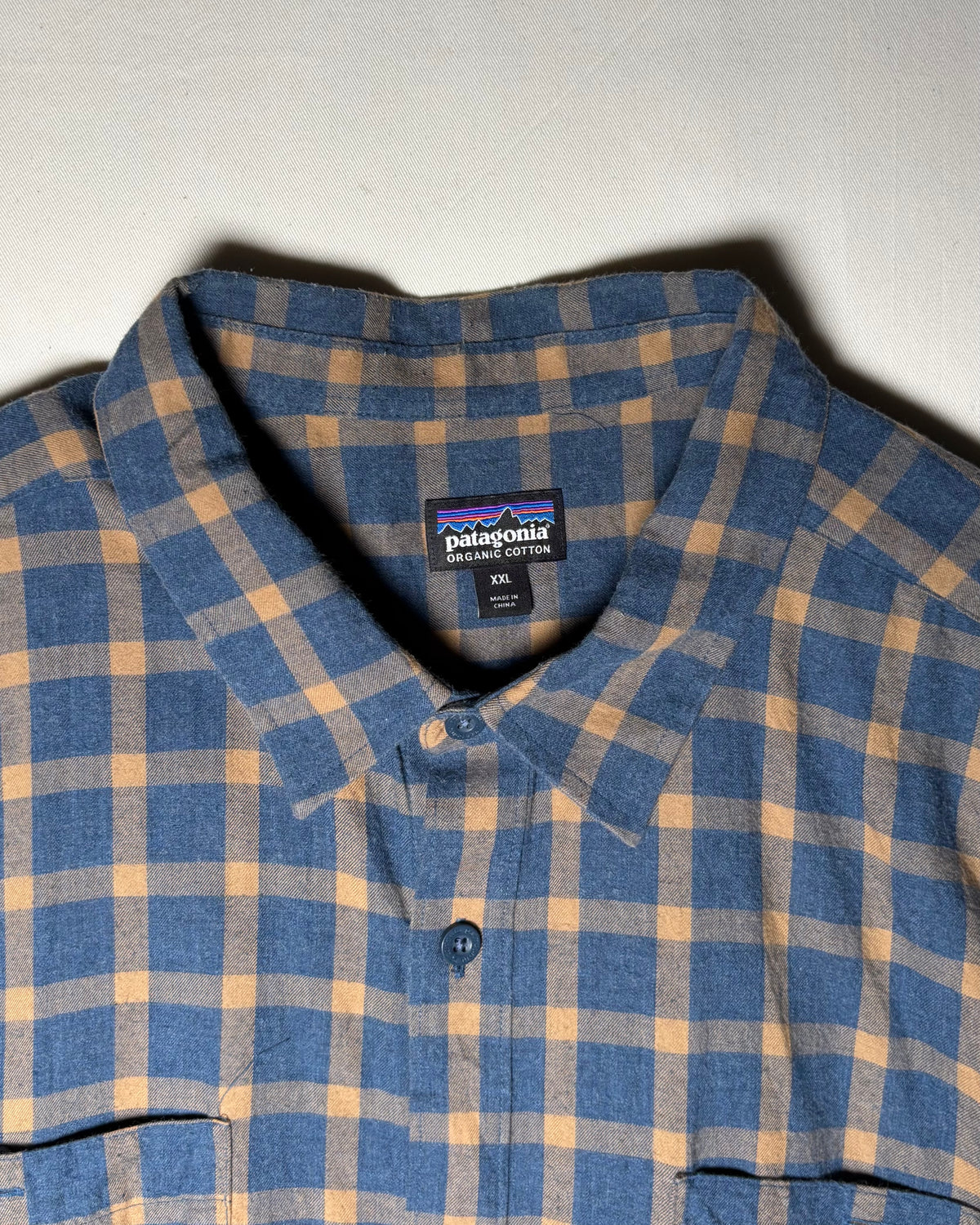〈Patagonia〉 Organic Cotton Plaid Shirt Blue × Beige XXL