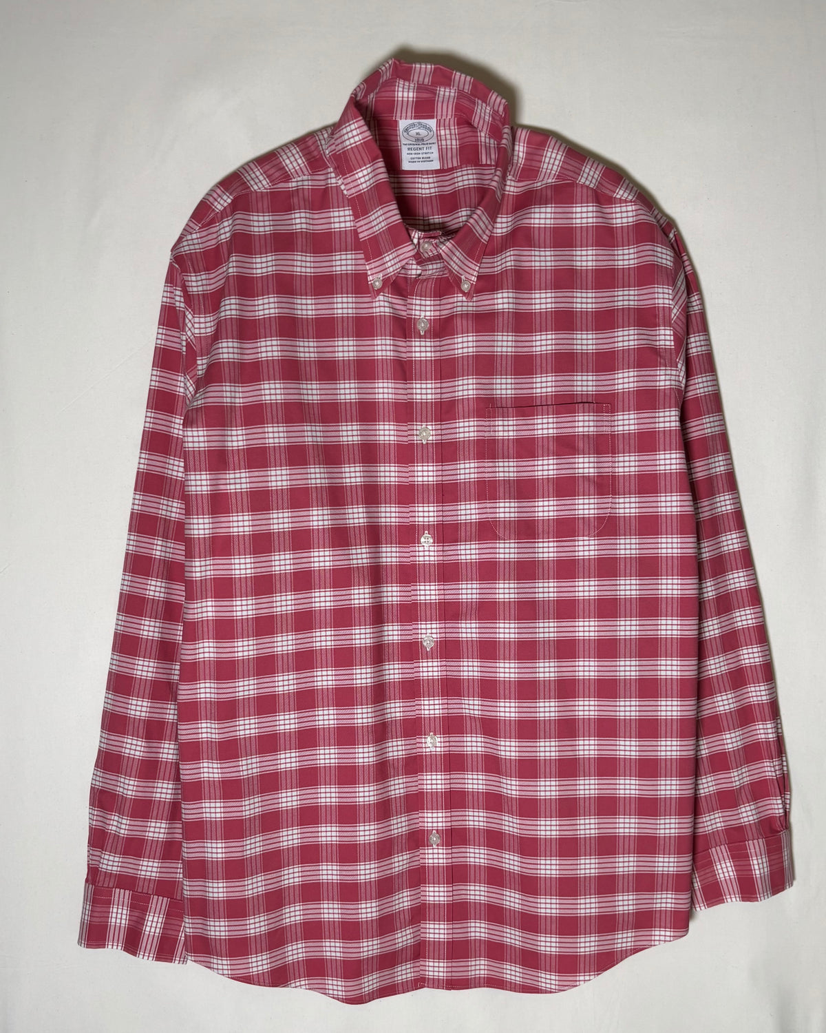 〈Brooks Brothers〉 Regent Fit Plaid Button-Down Shirt Red