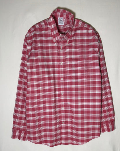 〈Brooks Brothers〉 Regent Fit Plaid Button-Down Shirt Red