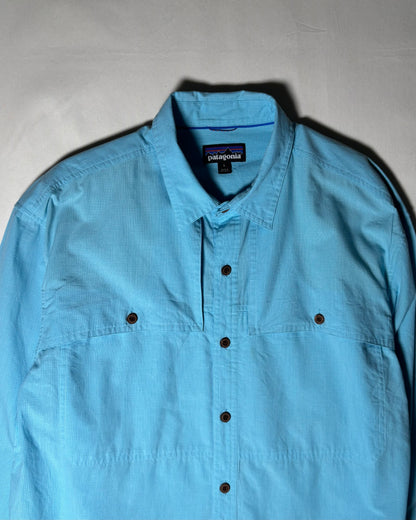 〈Patagonia〉 Organic Cotton Blend Outdoor Shirt Light Blue