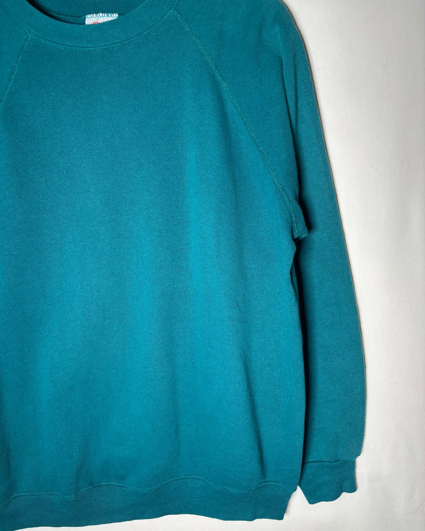 〈Hanes〉USA Made Raglan Sweatshirt Teal