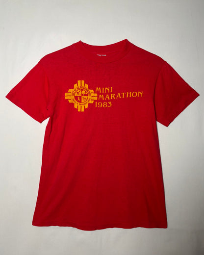 〈Hanes Beefy-T〉1983Albuquerque Mini Marathon Print T-Shirt