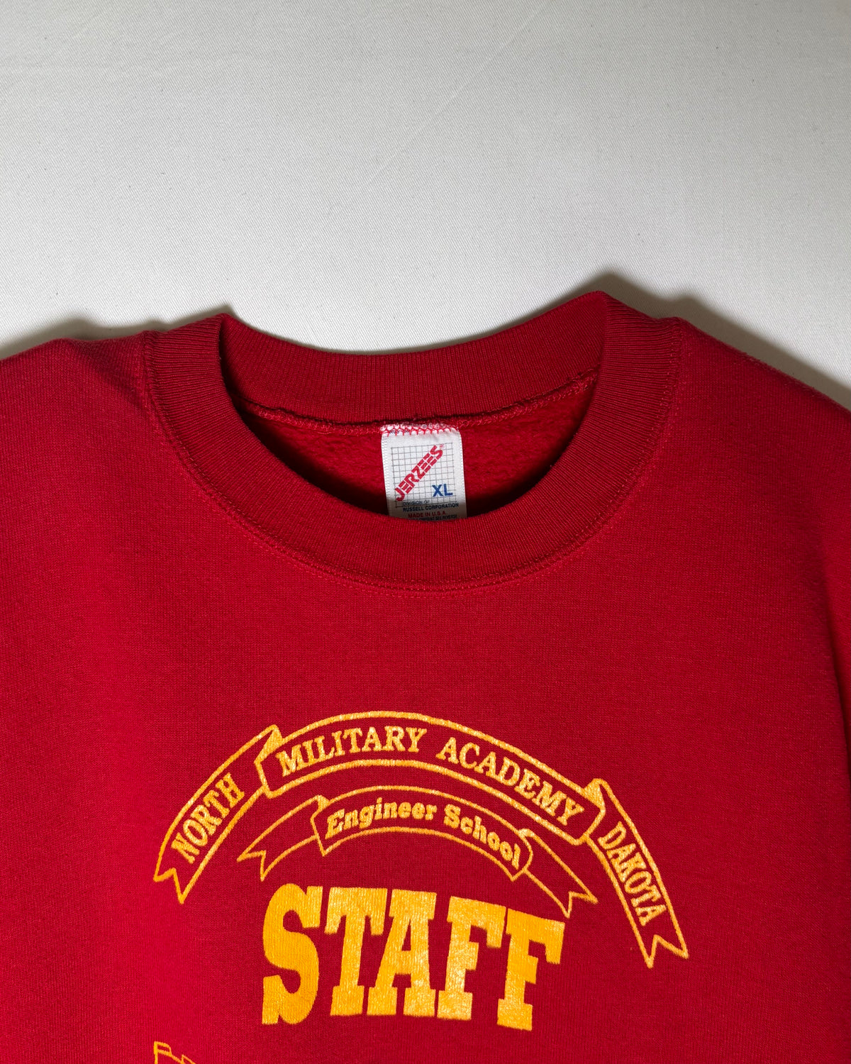 〈JERZEES〉 North Dakota Military Academy Staff Sweatshirt Made in USA