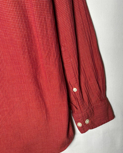 〈Brooks Brothers〉 Red Micro Check Button-Down Shirt Woven in Italy