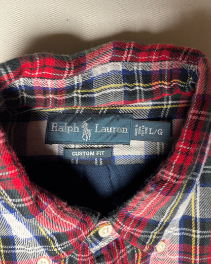 Ralph Lauren レッド ネイビー チェック ボタンダウンシャツ 商品画像 2