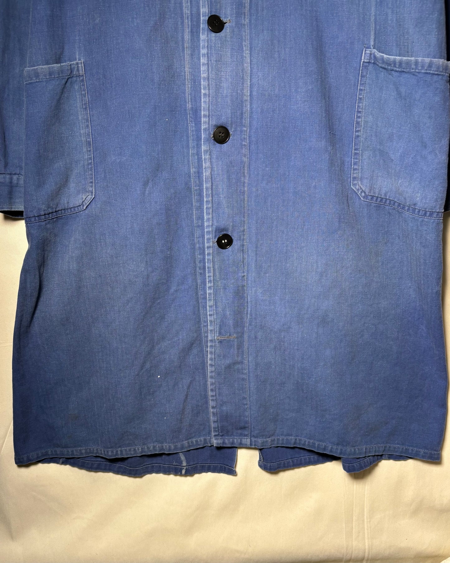 50's French Herringbone Work Atelier Coat