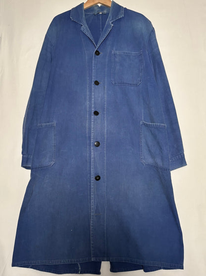 50's French Herringbone Work Atelier Coat