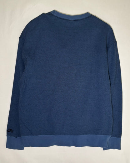 〈Nike SB〉 Two Tone Panel Pocket Crewneck Sweatshirt Blue
