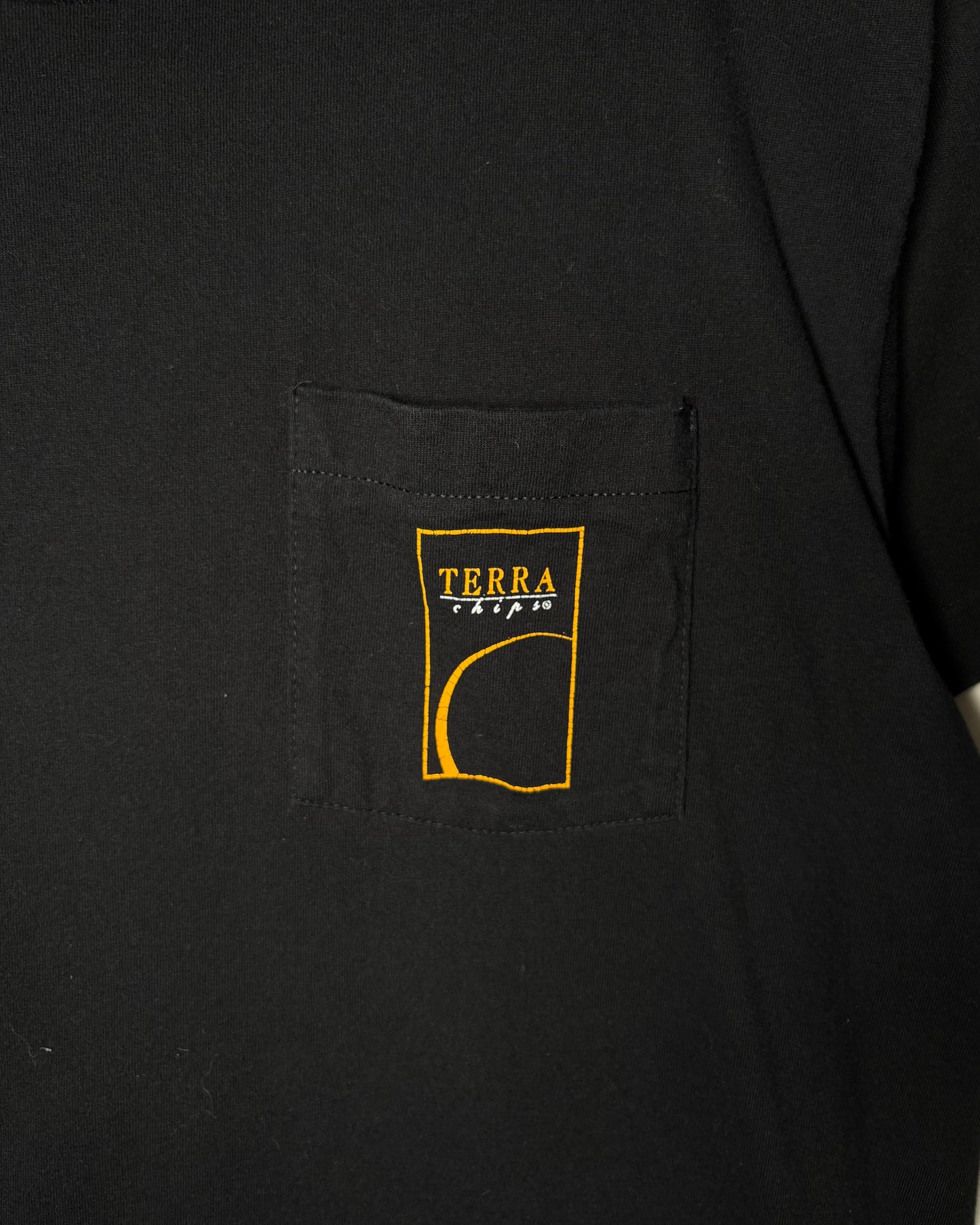 90s USA Made〈FRUIT OF THE LOOM〉TERRA Chips Pocket Logo T-Shirt