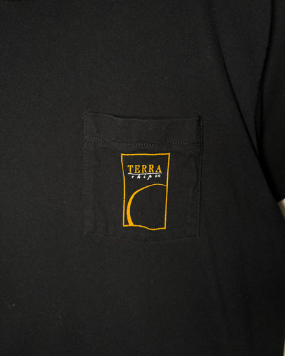 90s USA Made〈FRUIT OF THE LOOM〉TERRA Chips Pocket Logo T-Shirt