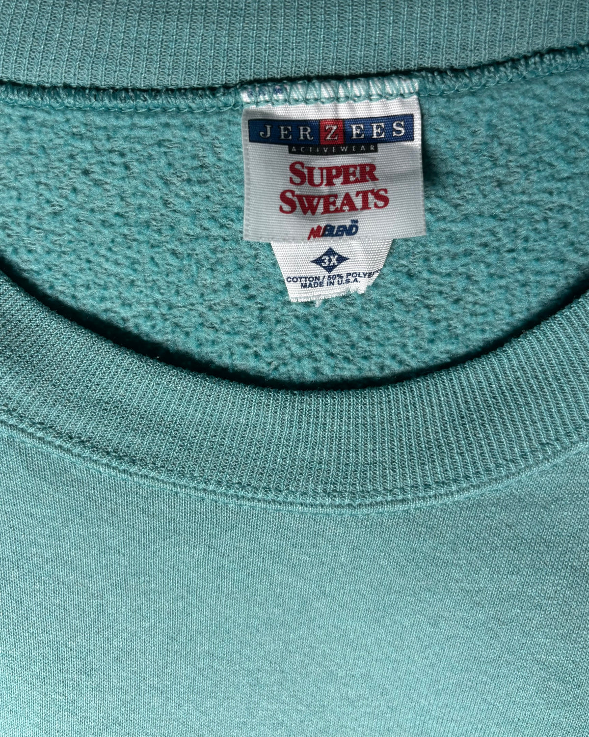 JERZEES ティール クルーネックスウェット Made in USA 3XL 商品画像 4