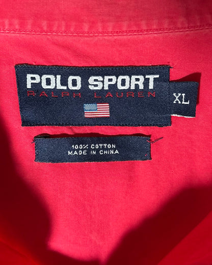 〈Polo Sport Ralph Lauren〉 Faded Red Utility Shirt XL