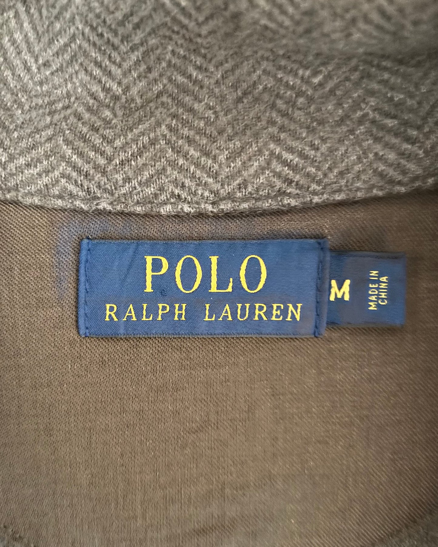 〈POLO RALPH LAUREN〉Herringbone Shawl Collar Sweat Jacket / Brown