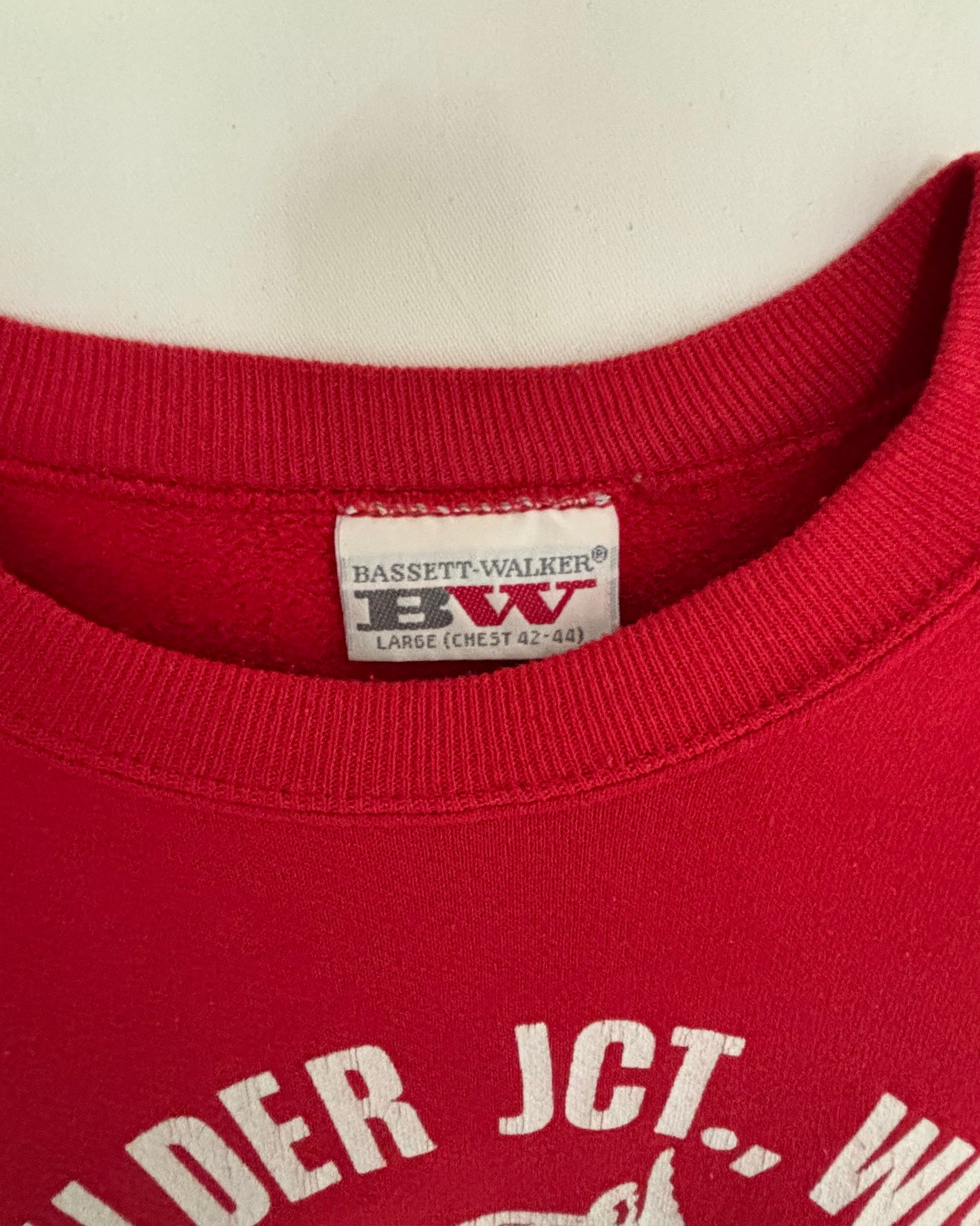 USA Made Musky Print Raglan Sweatshirt / Red