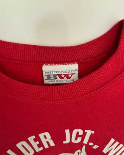 USA Made Musky Print Raglan Sweatshirt / Red