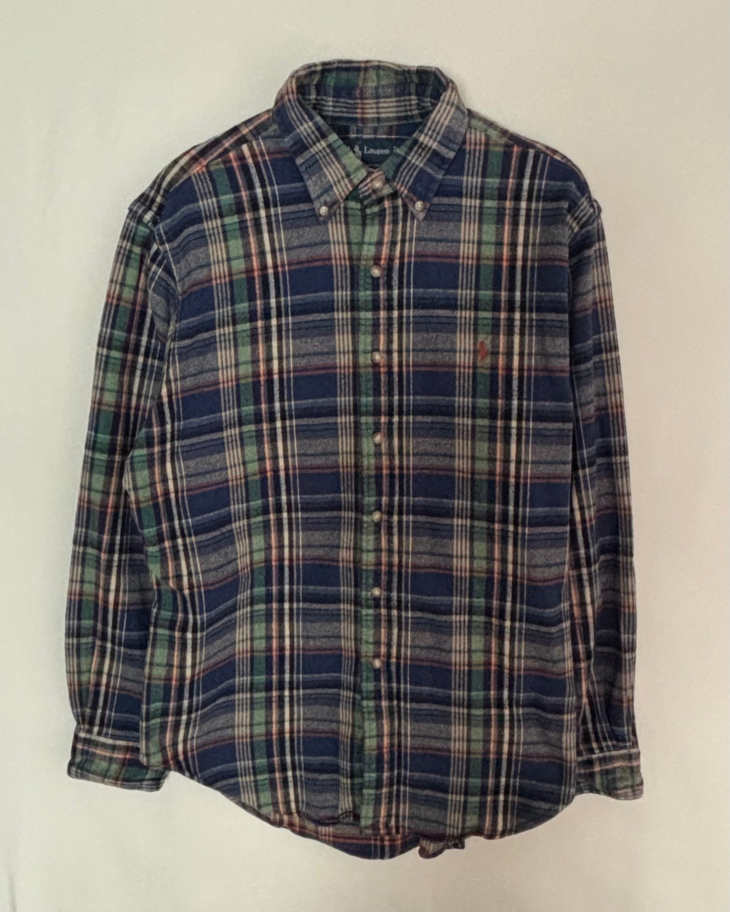 〈Ralph Lauren〉Classic Fit Plaid Flannel Shirt / L